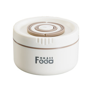 Foodss 304 Stainless Steel Insulated Lunch Box Round Seal Lid <b>Microwave</b> Safe Portable Soup Bowl Student Use - Product Image 2