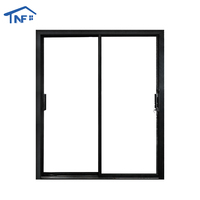 Porte coulissante de haute qualité en aluminium à rupture de pont thermique, double vitrage trempé, robuste, du sol au plafond