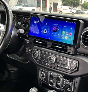 Pour Jeep Wrangler 18-22, écran tactile de 12,3 pouces, modification du tableau de bord de la voiture avec navigation intégrée, GPS Android DSP USB - Noir et rouge - Product Image 5