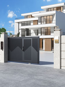 Porte coulissante électrique moderne en aluminium Min Gu Ting GW-GT-077, résistante au vent, ouverture automatique, villa, garantie 1 an, <span class=keywords><strong>installation</strong></span> facile - Product Image 2