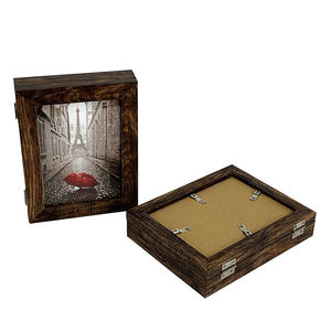 Ba khung hình ba khung ảnh bản lề <span class=keywords><strong>3</strong></span> mở khung ảnh bằng gỗ màu nâu - Product Image 4