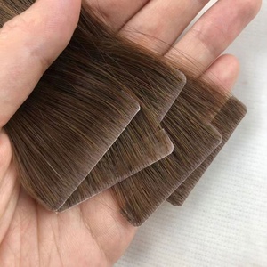 Extensiones de Cabello Humano Ruso 100% Virgen Remy con Cutícula Alineada, Extensiones de Cabello con Cinta Invisible - Product Image 1