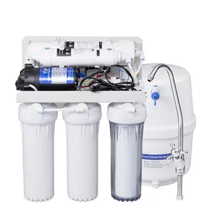 Máquina purificadora de água para uso doméstico, fácil instalação, 8 estágios, sistema RO 100GPD, preço do fornecedor, para uso comercial