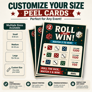 Wholesale Instant Prize Winning Three Windows Pull Tab Card Custom Patterns Variable Data Tear Off Tickets For Fundraising - Product Image 4