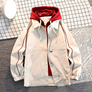 เสื้อแจ็คเก็ตมีฮู้ดปักโลโก้ตามสั่ง รุ่นใหม่สำหรับผู้ชาย สไตล์ลำลอง ฤดูใบไม้ผลิและฤดูใบไม้ร่วง ปี 2025 แบบเกาหลี ทันสมัย  รุ่นโจ๊กเกอร์ - Product Image 2