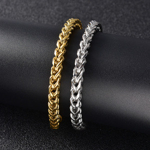 Bracelet unisexe en acier inoxydable plaqué or 18 carats, style hip-hop, chaîne fine, cadeau pour homme, vente en gros, bijoux Zeadear - Product Image 3