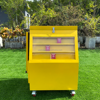 Vitrine de cigarettes extérieure pliable en métal sur mesure avec parapluie Kiosque de promotion du tabac pliable portable