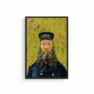 Van Gogh 'Postman Roulin' Portrait: Custom Printed Canvas Wall Art,BLACK <b>FRAMED</b> CANVAS - Product Image 2