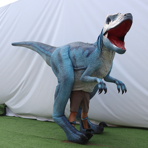 ชุดไดโนเสาร์เวโลซีแรปเตอร์สีน้ำเงินแบบสั่งทำพิเศษ สมจริง ขนาดเท่าตัวจริง คุณภาพสูง โชว์ขาได้ เหมาะสำหรับสวนสนุกผู้ใหญ่ - Product Image 3