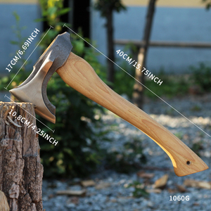 BoChen 2026 Nuovo Design Ascia con Manico in <span class=keywords><strong>Legno</strong></span> di <span class=keywords><strong>Noce</strong></span>, Testa per Spaccare Legna con Fodero, Ascia da Campeggio e Sopravvivenza - Product Image 6