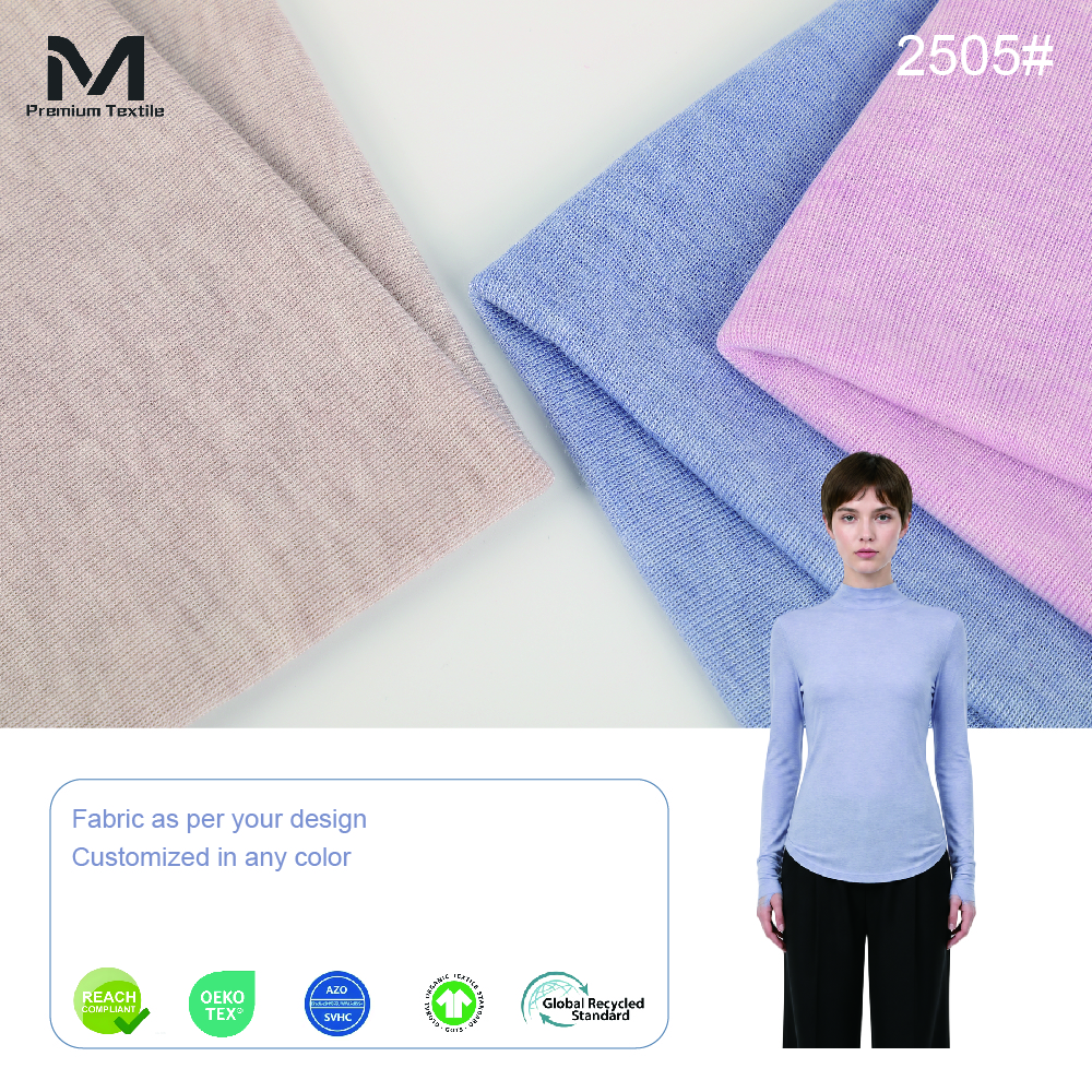 180Gsm High Proportion Lyocell Spandex Textile For Resilient Moisture Wicking Sportswear And Chic Minimalist Home Wear 2505#