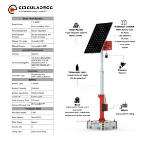Torre Solar Portátil con Batería y Resistencia al Agua IP65 para Monitoreo Inteligente de Terrenos Agrícolas (Garantía de 5 Años) - Product Image 3