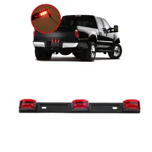 Red 3-Lamp Truck/Trailer ID LED Light Bar For Ford F150 F250 F350 Dodge RAM 1500 2500 3500 Chevy Silverado, GMC Sierra, etc