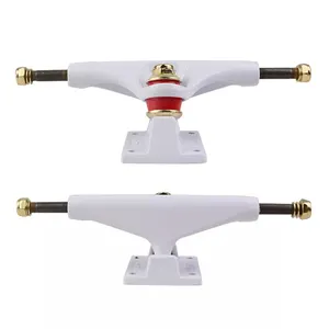 Grosir KOSTON Putih 5.25 Inci Truk Skateboard Skate Cetak Gravitasi Kustom