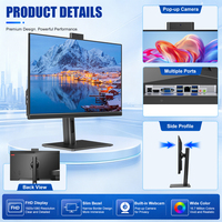 Nuevo Ordenador de Escritorio Todo en Uno AIO PC de 23.8'' con Pantalla LCD, DDR4, Core I7 de 9.ª Generación, Windows 10 y Almacenamiento SSD