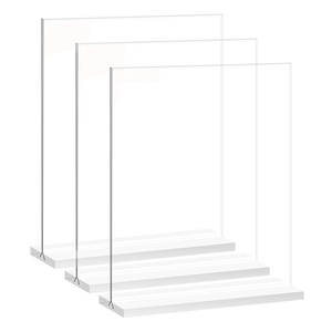 8.5 * 11in dọc rõ ràng Acrylic hai mặt hiển thị đứng nhà máy Giá hiển thị <span class=keywords><strong>menu</strong></span> đứng giá giữ dấu hiệu cho nhà hàng - Product Image 2