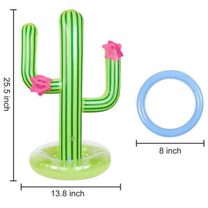 Jeu de lancer d'anneaux gonflables en forme de cactus - Product Image 3