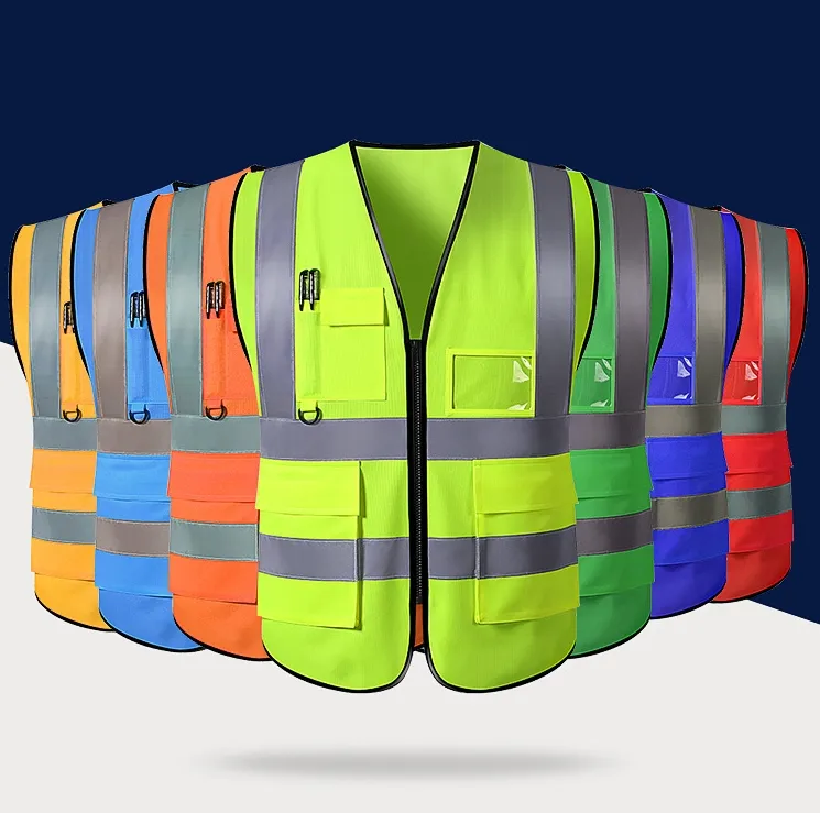 Chaleco DE SEGURIDAD reflectante de alta calidad Hi Vis Reflector Jacket con logotipo personalizado