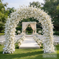 Arche de mariage en fleurs artificielles rose, blanc et bleu, idéale pour la décoration de mariage - Vente en gros