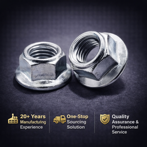 Porcas Sextavadas Autotravantes Totalmente Rosqueadas Galvanizadas com Flange DIN EN 1664 Totalmente Metálicas - Product Image 1