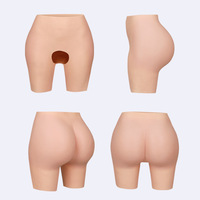 Culotte sexy en silicone, culotte rembourrée épaisse pour les hanches et les fesses, contrôle ferme, rembourrage pour les fesses avec faux fessier en silicone