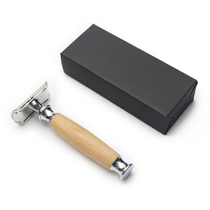 Alat cukur Perawatan Pria, ramah lingkungan Label pribadi pegangan bambu pencukur Keselamatan sisi ganda 2023 - Product Image 1