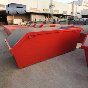 Poubelle à toit ouvert de 7 m3 pour le recyclage des déchets et la ferraille Poubelle de construction industrielle avec une extrémité inclinée sur le côté - Product Image 2