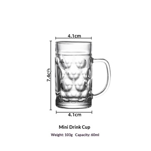 <span class=keywords><strong>Verre</strong></span> à shot en <span class=keywords><strong>verre</strong></span> en forme <span class=keywords><strong>de</strong></span> crâne, design créatif pour bar et cocktails, <span class=keywords><strong>avec</strong></span> motif ananas, texture martelée, poignée en relief, style vintage, pour café - Product Image 3
