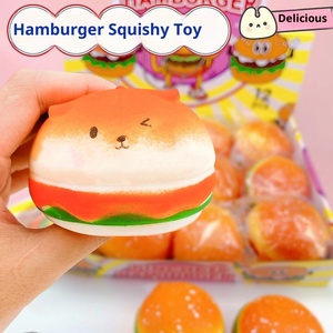 Nouveauté : Mini-jouet anti-stress en silicone en forme de burger à pincer pour enfants de 5 à 7 ans - Simulation de jeu alimentaire pour usage au bureau - Product Image 2
