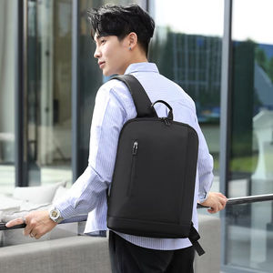Custom Logo Anti-Theft Waterproof Oxford Business Laptop <b>Backpack</b> with USB Geometric Zipper 20-39L Capacity for Men - Product Image 5