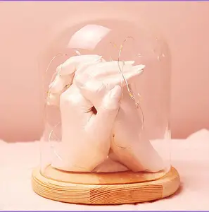 Yeni özel etiket 3D el makrolon modeli toz yıldönümü hatıra DIY kalıplama toz kil hediyeler bebek alçı el modeli