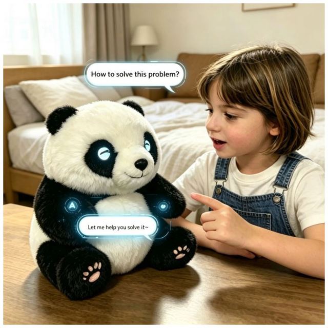 New develop Smart Bag Carrying Clothing for Ai With Ai Plush Emotional Eyes Toys