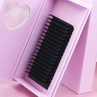Extensions de Cils Cachemire Méga Volume 0.03 05 07 en Barquette Marque Privée 8-25mm Vente en Gros Cils Cachemire Mat Foncés