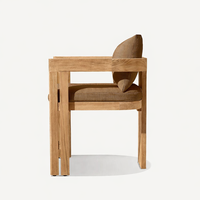 Ensemble de meubles de jardin en teck pour l'extérieur, table et chaises d'extérieur pour hôtel, ensemble de table de jardin pour villa, table et chaises de salle à manger d'extérieur pour complexe hôtelier