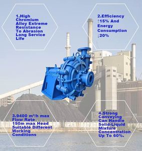 ปั๊มส่งของเหลวแบบแรงเหวี่ยงชนิดยางสำหรับงานอุตสาหกรรมแร่ธาตุ ทนทานต่อการสึกหรอ รุ่น CDHB EAC สำหรับงานเหมืองโลหะ - Product Image 2