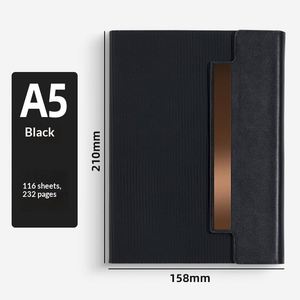 Libreta Promocional Personalizada de Cuero Premium Hecha a Mano con Cierre Magnético, Tapa Blanda y Diseño de Tres Pliegues - Product Image 1