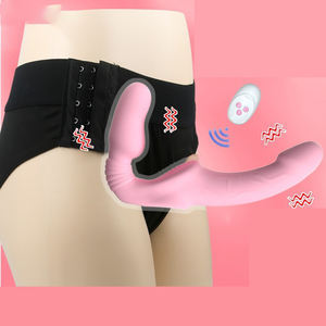Telecomando realistico doppio testa dildo vibratore pant enorme grande pene per adulti sesso cinturino su dildo per donne lesbiche - Product Image 6
