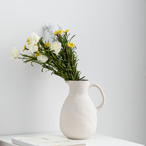 <span class=keywords><strong>Vaso</strong></span> in <span class=keywords><strong>Ceramica</strong></span> Decorativo <span class=keywords><strong>Grande</strong></span> Stile Rustico Moderno 2026, <span class=keywords><strong>Vaso</strong></span> Bianco in <span class=keywords><strong>Ceramica</strong></span> con Manico, <span class=keywords><strong>Vaso</strong></span> Brocca in <span class=keywords><strong>Ceramica</strong></span> con Design Floreale - Product Image 4