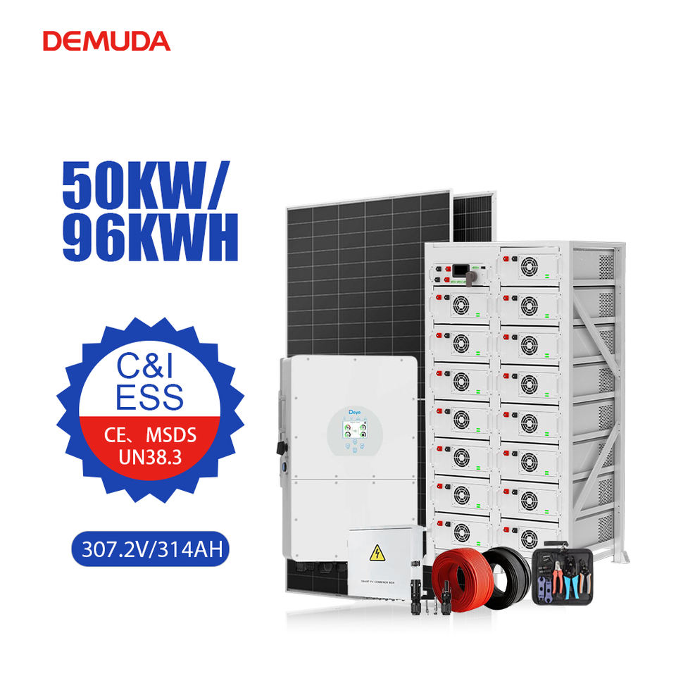 50KW LiFePO4 Solar Battery Storage Commercial Hybrid Grid Solar Power ...