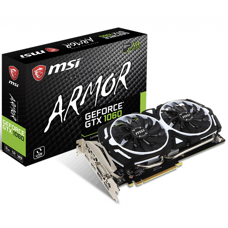 MSI NVIDIA Geforce GTX 1060 3G - Used Gaming Graphics Card
