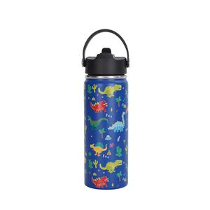 Outdoor Portable Handle Suction Tube Cartoon Keep Cold and <b>Hot</b> 6-12 Hours Children's Vacuum Thermos Cup 304 Stainless Steel - Product Image 2