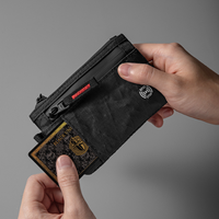 Portefeuille fin avec fonction de blocage RFID, porte-cartes de crédit, organisateur de poche pour hommes et femmes, mini porte-monnaie avec fermeture éclair