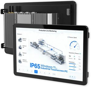 Panel <span class=keywords><strong>PC</strong></span> Táctil Industrial Integrado de 18.5 Pulgadas, <span class=keywords><strong>Windows</strong></span> 11 Pro, Computadora Todo en Uno, IP65, GPIO para Automatización (I5 12.ª Generación, 8G+256G) - Product Image 1