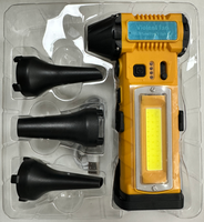Ventilateur portable rechargeable à turbine, lampe de travail à main, moteur sans balais haute vitesse, LED COB, fixation magnétique