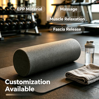 Rouleau de yoga en EPP massif économique pour usine, colonne de massage rigide en mousse haute densité pour soulagement musculaire des tissus profonds, vente en gros ODM