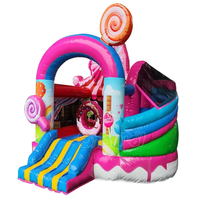 Château gonflable commercial, trampoline gonflable en PVC, maison de rebond gonflable sirène avec toboggan aquatique combiné à vendre