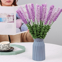 Vente directe d'usine, bouquet de lavande artificielle fait main au crochet, en bois, fleur éternelle personnalisée, cadeau