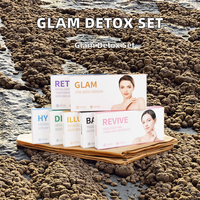 CO2-Sauerstoff-Gesichtspflege-Set Glam Detox Aufhellende Straffende Hydra-Gel-Serum Sauerstoffkapseln
