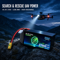 22.2V 6S Baterai UAV Isi Ulang Kapasitas Tinggi Semi-solid State 500 Siklus untuk Drone Pemetaan