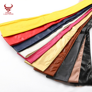 Ceintures <span class=keywords><strong>à</strong></span> nœud <span class=keywords><strong>en</strong></span> <span class=keywords><strong>cuir</strong></span> PU souple pour femmes Robes de fantaisie Ceintures larges sans boucle <span class=keywords><strong>Ceinture</strong></span> OBI <span class=keywords><strong>en</strong></span> <span class=keywords><strong>cuir</strong></span> doré pour femme - Product Image 2